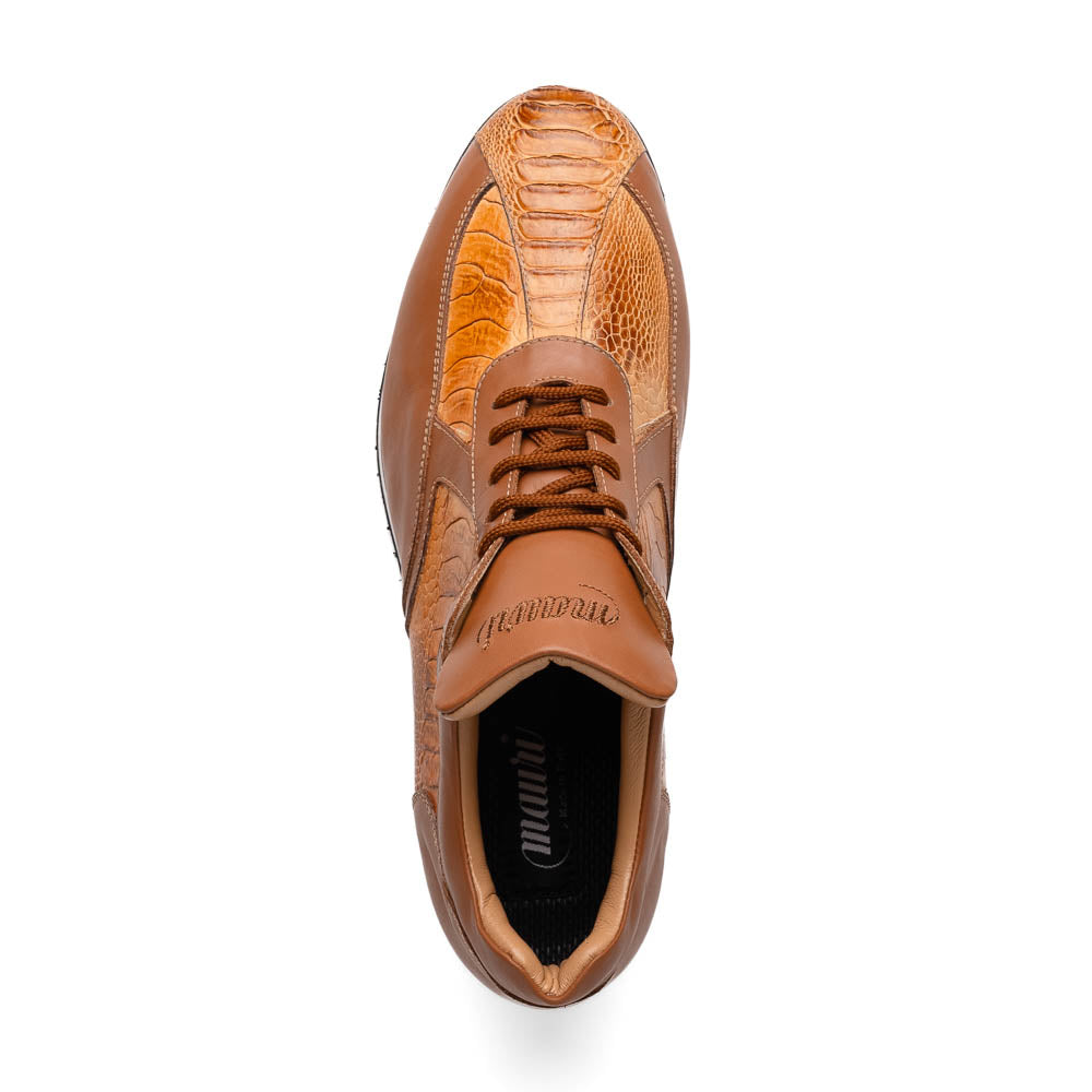 Mauri M770/4 Bolt Ostrich Leg & Nappa Sneaker Chestnut / Cognac