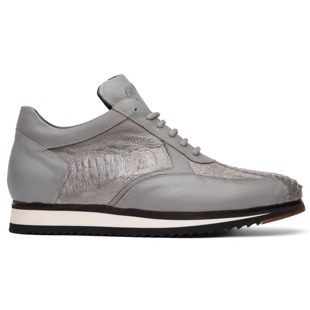 Mauri M770/4 Bolt Ostrich Leg & Nappa Sneaker Light Grey