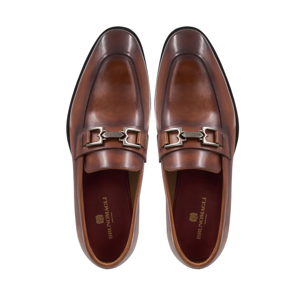 Bruno Magli Maioco Leather Slip On Bit Loafer Cognac