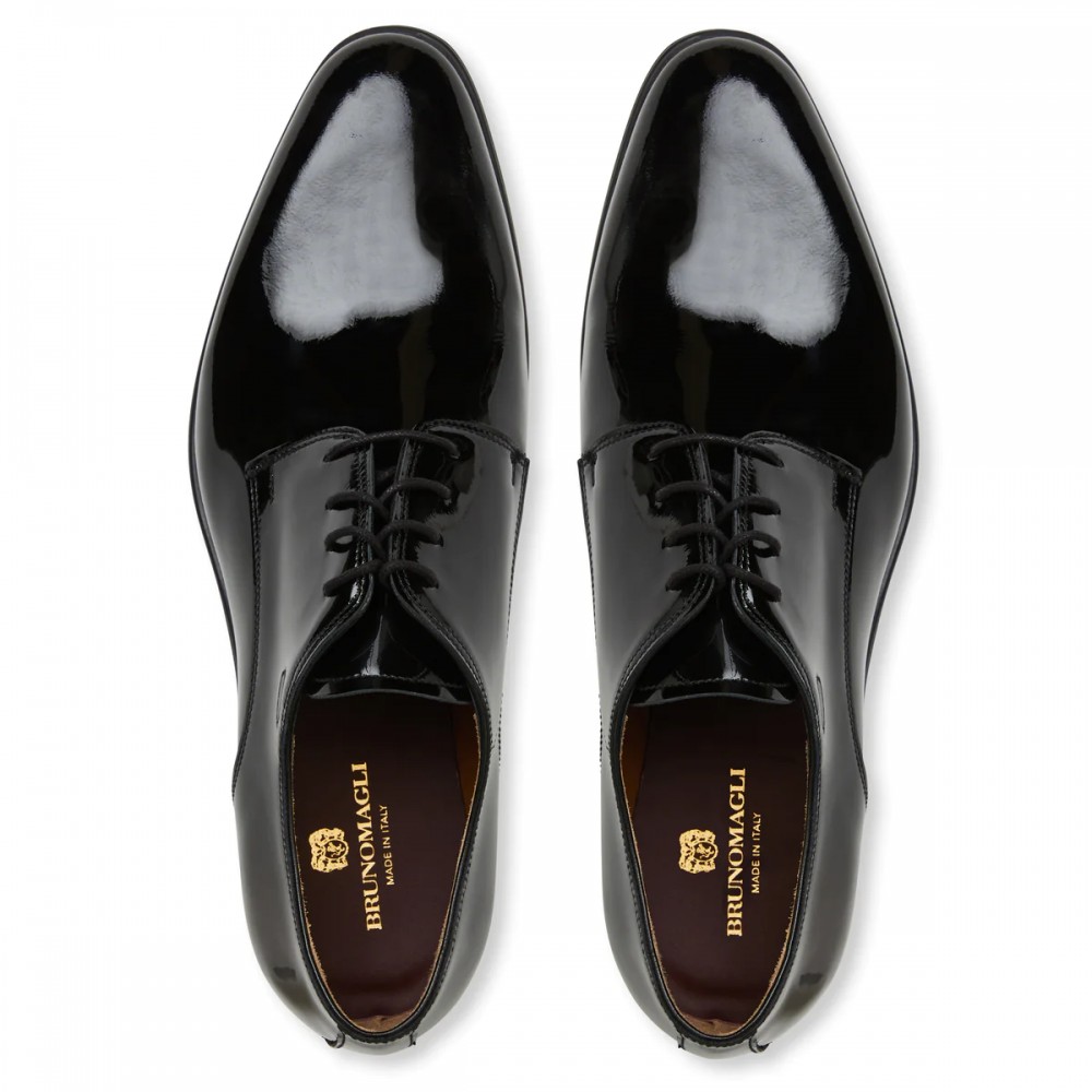 Bruno Magli Classic Formal Patent Leather Derby Black