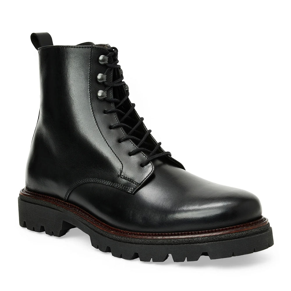 Bruno Magli Malibu Calfskin Lace-Up Boot Black