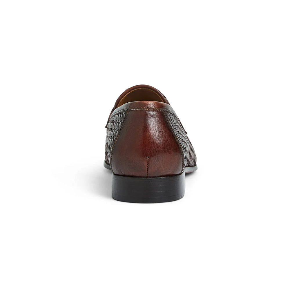 Bruno Magli Manfredo Woven Leather Slip-on Loafers Brown