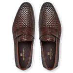 Bruno Magli Manfredo Woven Leather Slip-on Loafers Brown