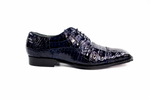 Belvedere Marcello Crocodile Cap Toe Brogues Navy