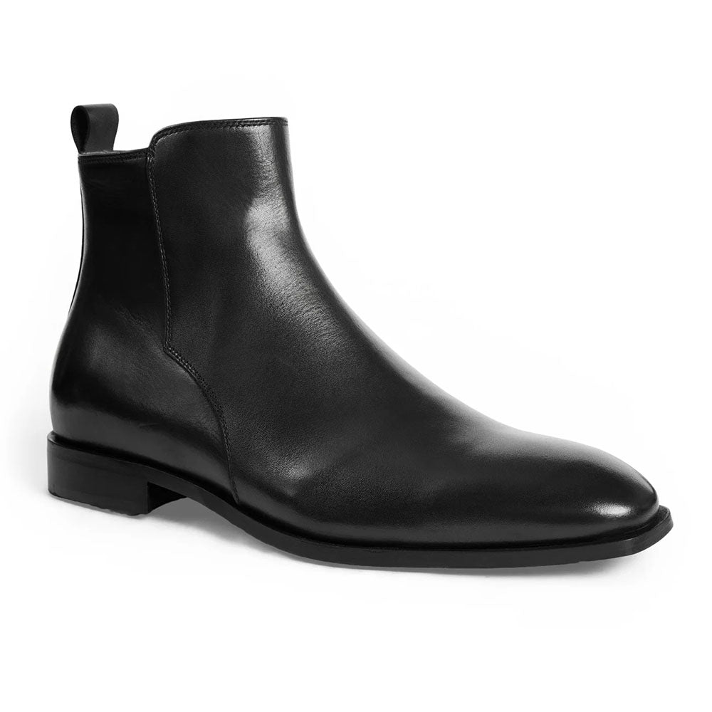 Bruno Magli Marce Leather Side Zip Boot Black