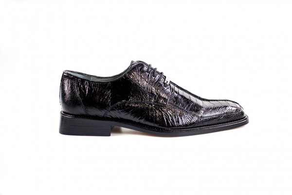 Belvedere Marco Split Toe Ostrich Shoes Black
