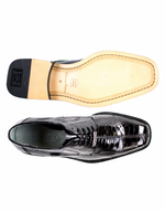 Belvedere Marco Split Toe Ostrich Shoes Black