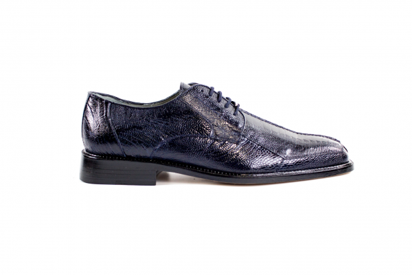 Belvedere Marco Split Toe Ostrich Shoes Navy