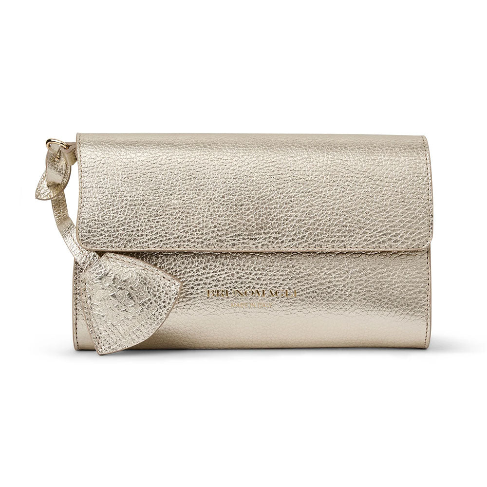 Bruno Magli Women's Marina Leather Crossbody Handbag Platino