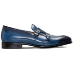 Moreschi Leather Double Monk Strap Blue (023546U)