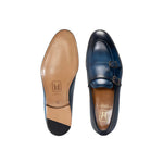 Moreschi Leather Double Monk Strap Blue (023546U)