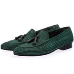 Superglamorous Melilla Rafia Loafers Green