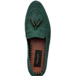 Superglamourous Melilla Rafia Loafers Green