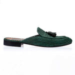 Superglamourous Melilla Rafia Mules Green