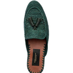 Superglamourous Melilla Rafia Mules Green