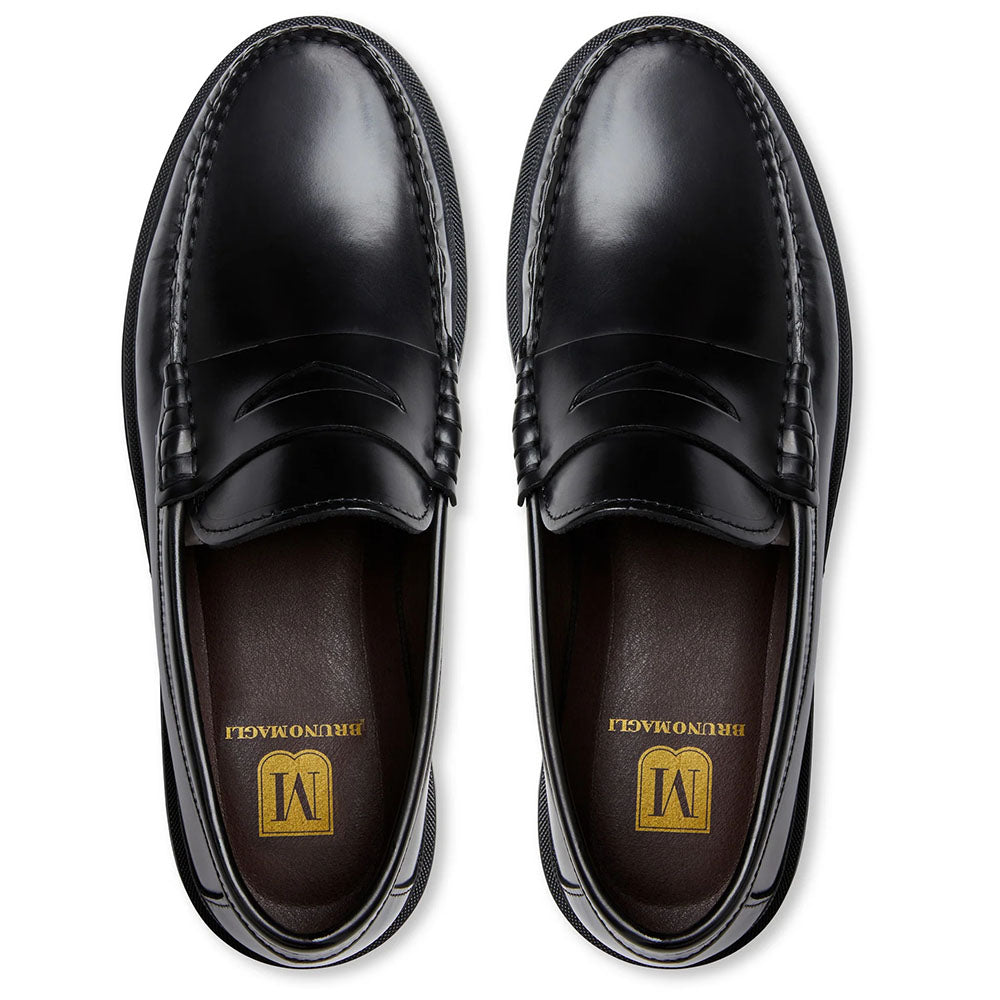 Bruno Magli "M" Collection Mello Leather Penny Loafer Black