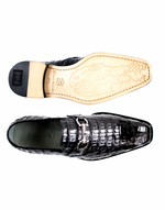 Belvedere Mercuri Crocodile Bit Loafers Black