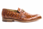 Belvedere Mercuri Crocodile Bit Loafers Brandy