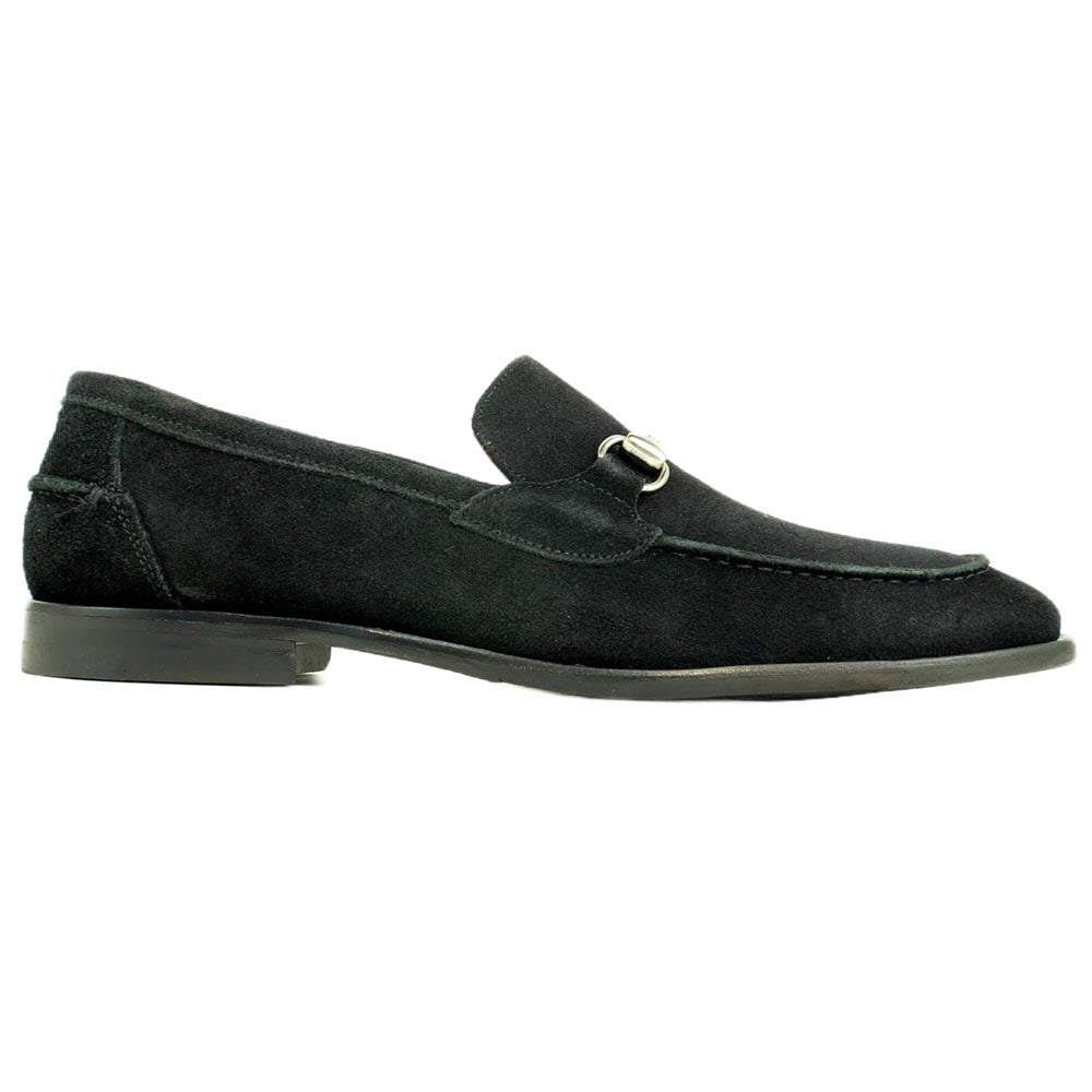 Alan Payne Miama Suede Bit Loafer Black