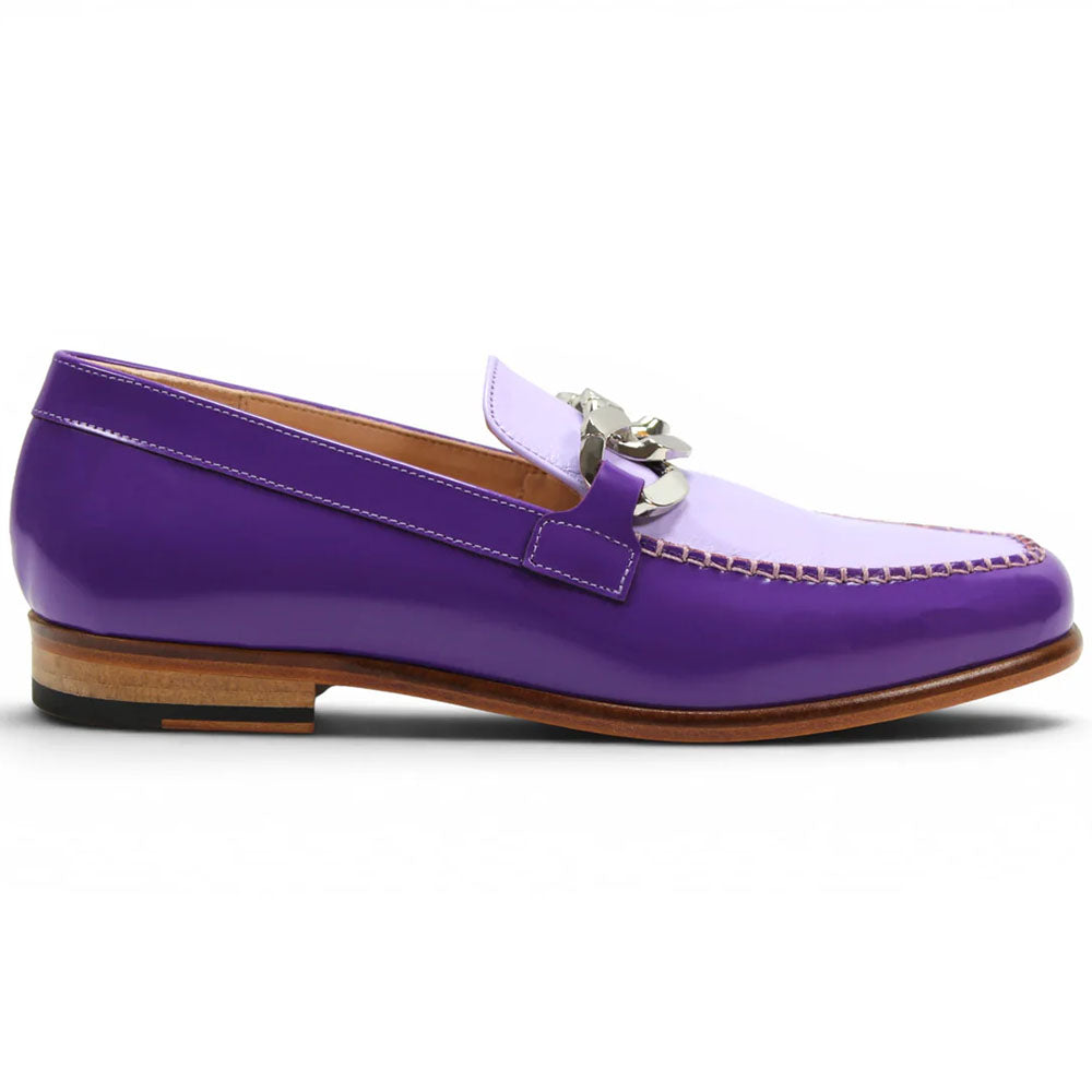 Emilio Franco M2 High-Polished Leather Bit Loafer Purple / Lavender
