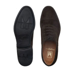 View product image 3: Moreschi Madison Suede Elastic-Lace Oxford Dark Brown