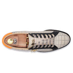 Harris Firenze 1913 Crocodile Print Leather Sneaker Beige