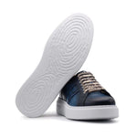 Harris Firenze 1913 Hand Painted Leather Sneaker Blue