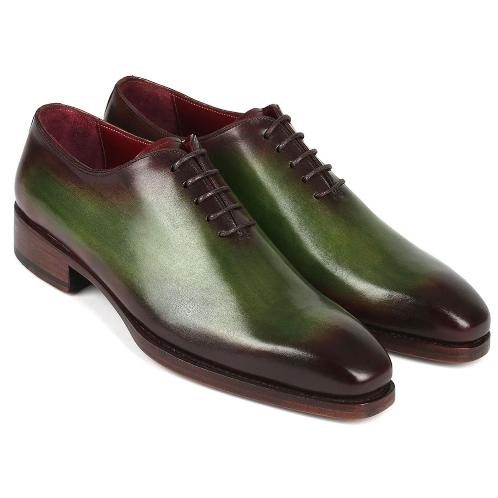Paul Parkman Goodyear Welt Wholecut Oxfords Green / Bordeaux