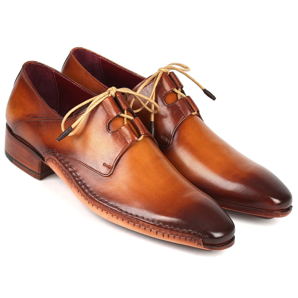 Paul Parkman Handsewn Ghillie Lacing Shoes Light Brown