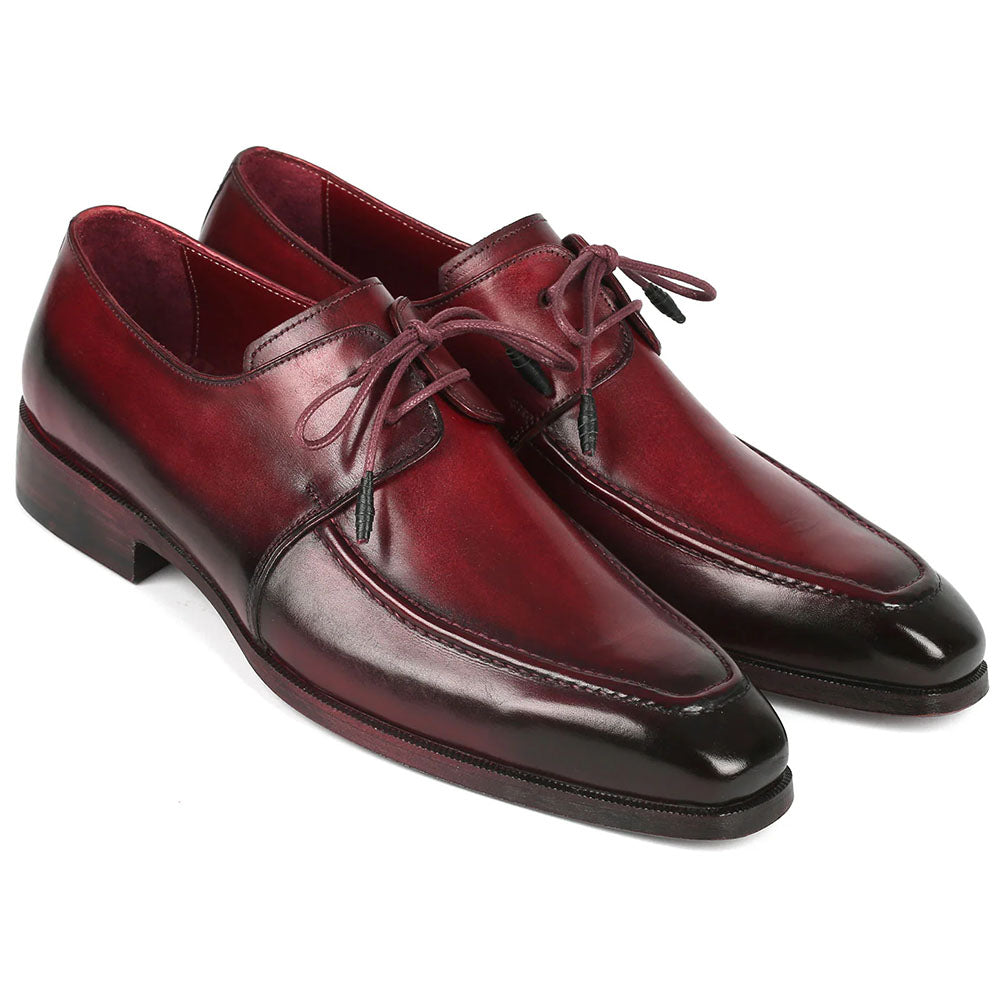 Paul Parkman Leather Apron Derby Shoes Bordeaux