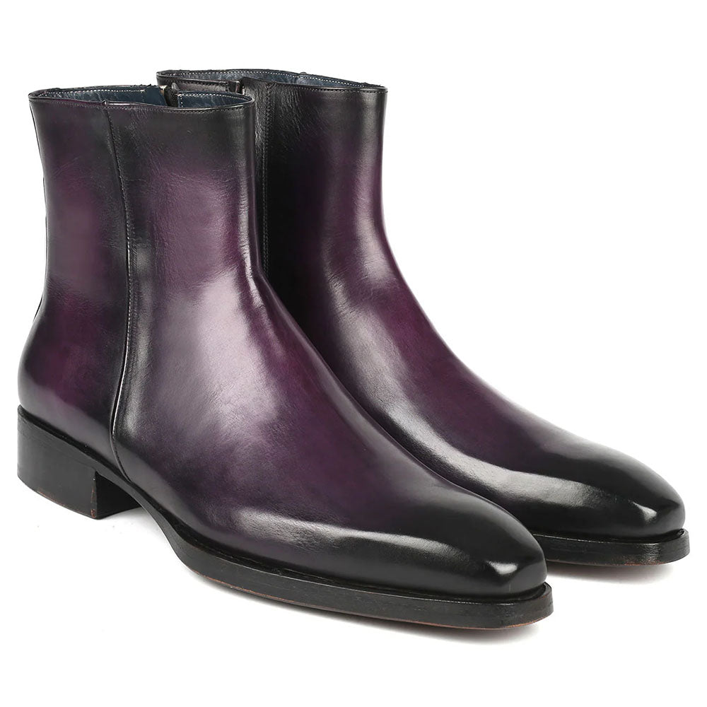 Paul Parkman Goodyear Welt Side Zipper Boots Purple