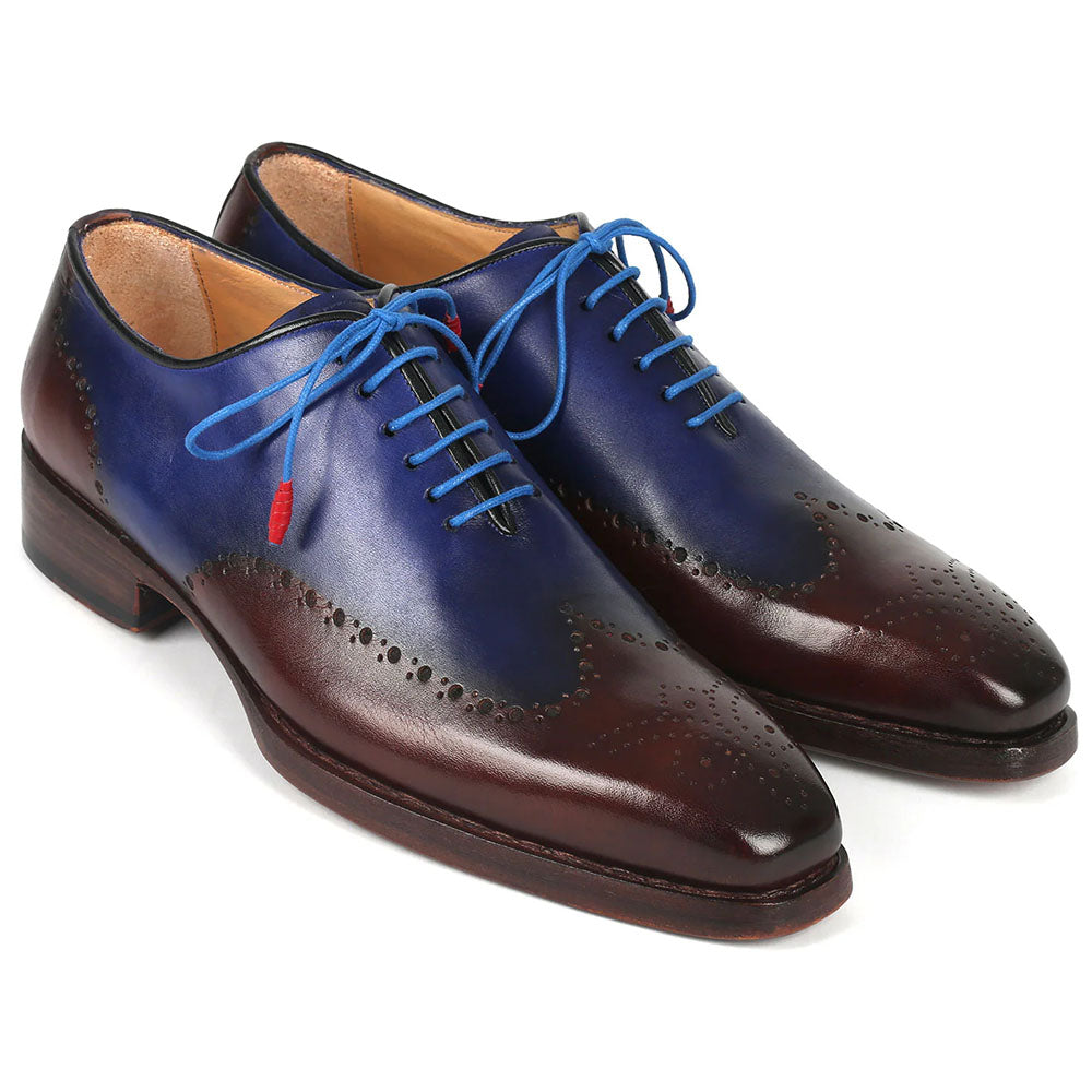 Paul Parkman Goodyear Welt Oxford Shoes Brown / Blue