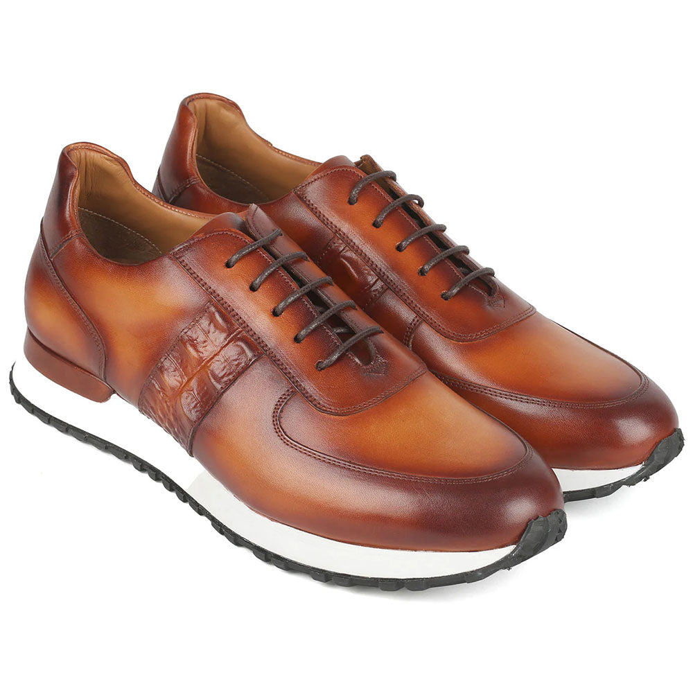 Paul Parkman Hand-Painted Sneakers Brown
