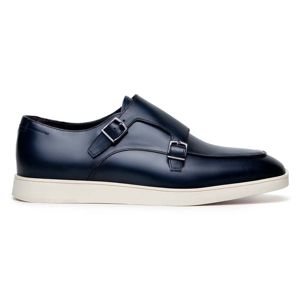 Belvedere Studio Marcio Double Monk Strap Sneaker Navy