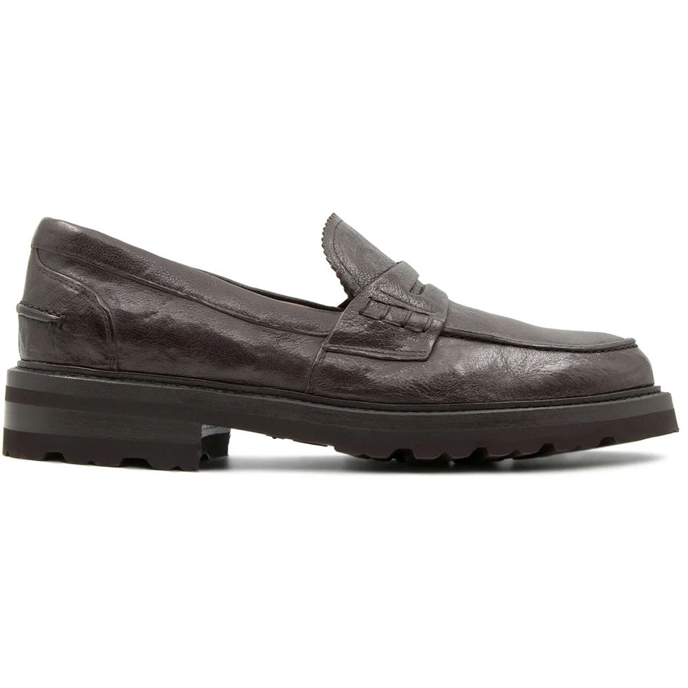 Il Gergo Mate Rock Buffalo Leather Moccasin Marrone