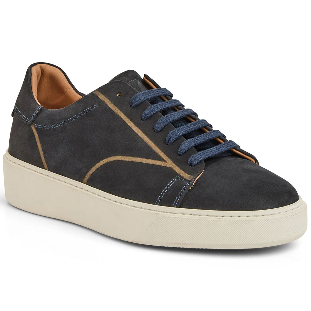 Bruno Magli Matteo Italian Suede Sneaker Navy