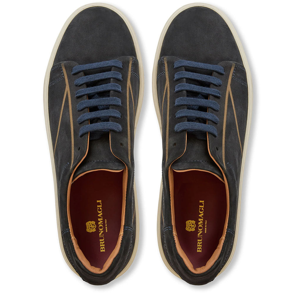 Bruno Magli Matteo Italian Suede Sneaker Navy