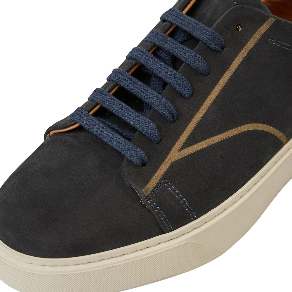 Bruno Magli Matteo Italian Suede Sneaker Navy