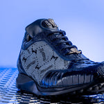 Mauri 8741 2 Ostrich Leg / Hornback Crown / Fabric Sneakers Blue