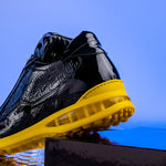 Mauri 8900/2 Bubble Crocodile & Embossed Sneakers Black/Yellow