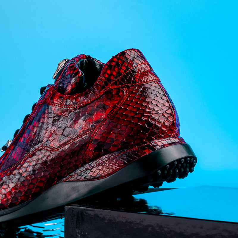 Mauri 8900 2 Python Sneakers Red