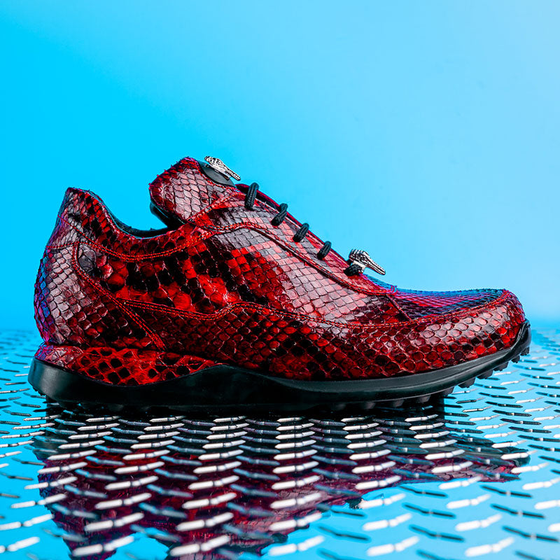 Mauri 8900 2 Python Sneakers Red