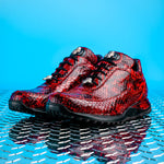 Mauri 8900 2 Python Sneakers Red