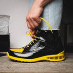 Mauri 8900/2 Bubble Crocodile & Embossed Sneakers Black/Yellow