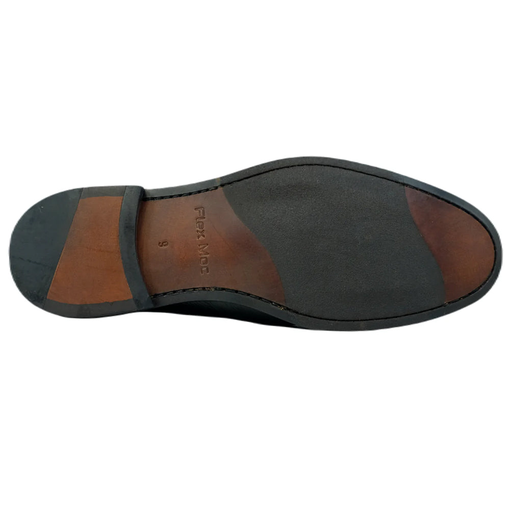 Alan Payne Miami Pebble Grain Bit Loafers Black