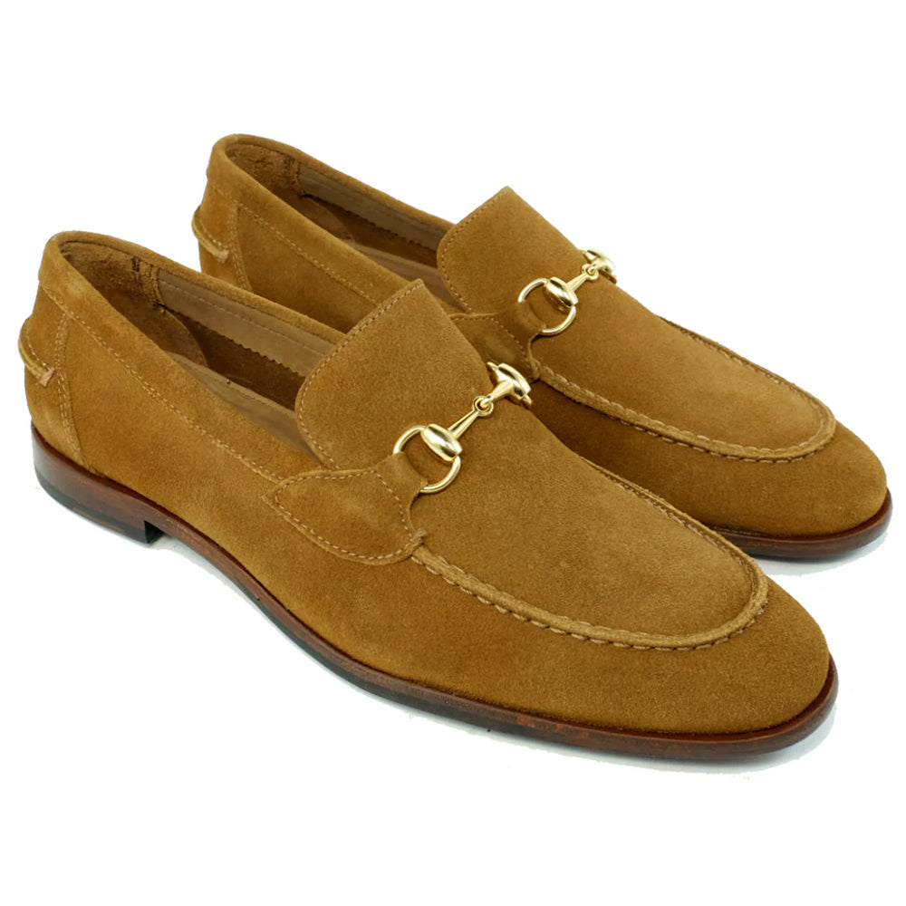 Alan Payne Miami Suede Bit Loafers Bourbon