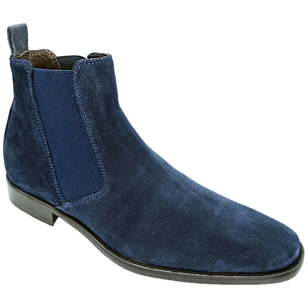Belvedere Milano Suede Cheslea Boot Blue