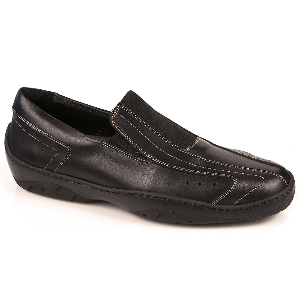 Michael Toschi Monaco Driving Shoes Black Leather