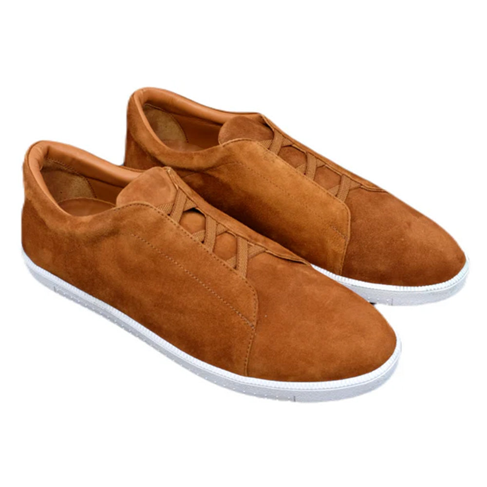 Alan Payne Monaco Suede Sneakers Tobacco