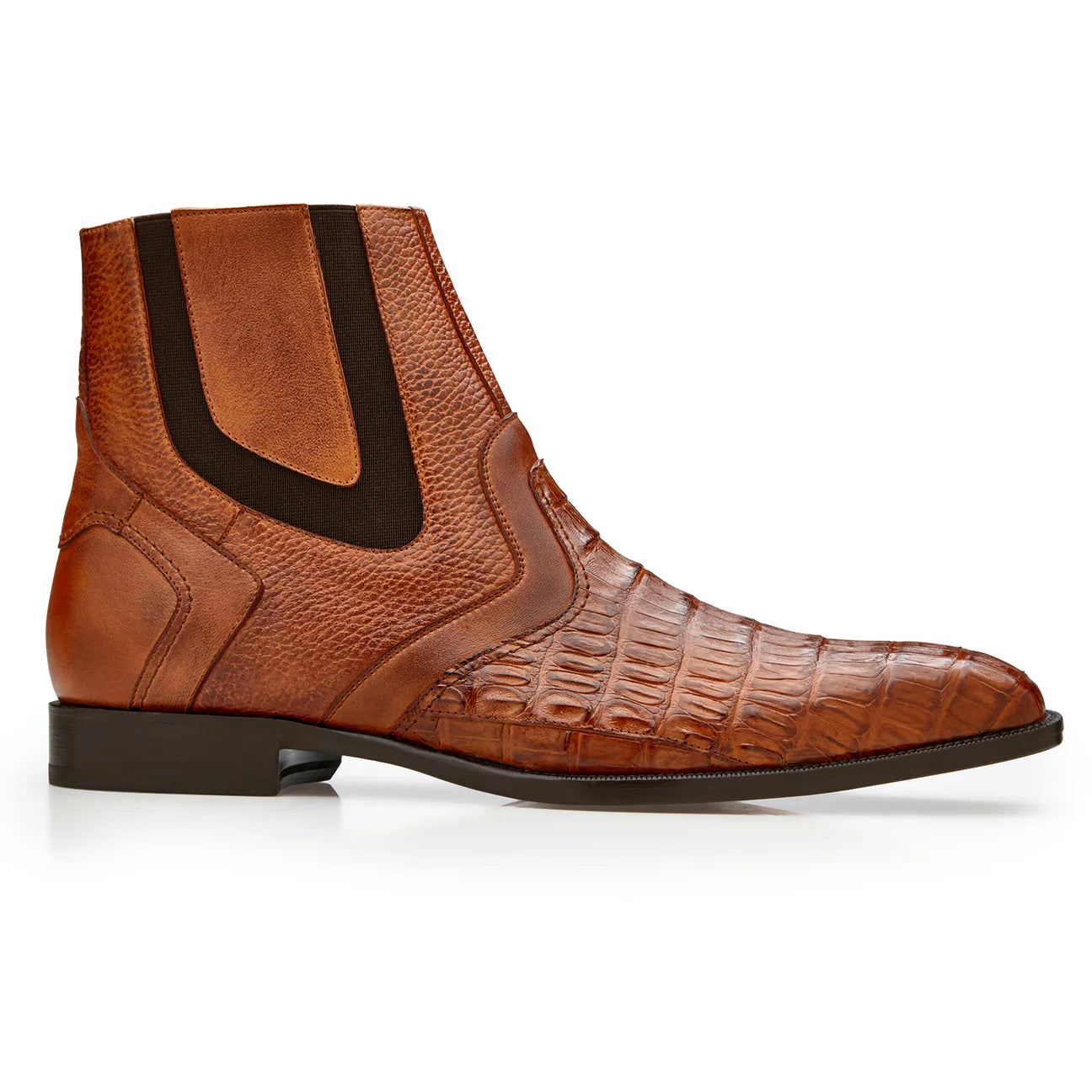 Belvedere Stefano Caiman Crocodile Chelsea Boot Antique Sport
